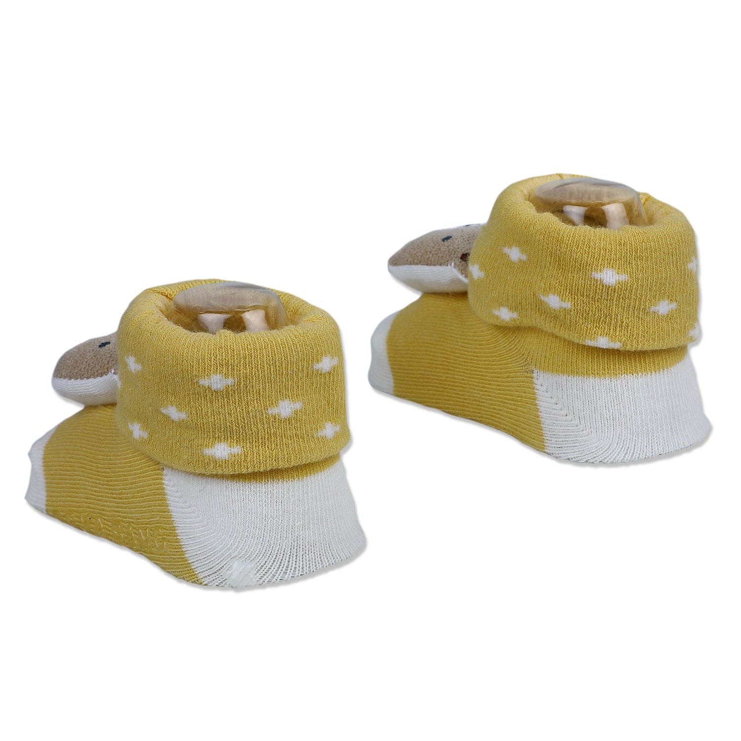 Baby Moo My Pet Cotton Anti-Skid 3D Socks - Yellow - Baby Moo