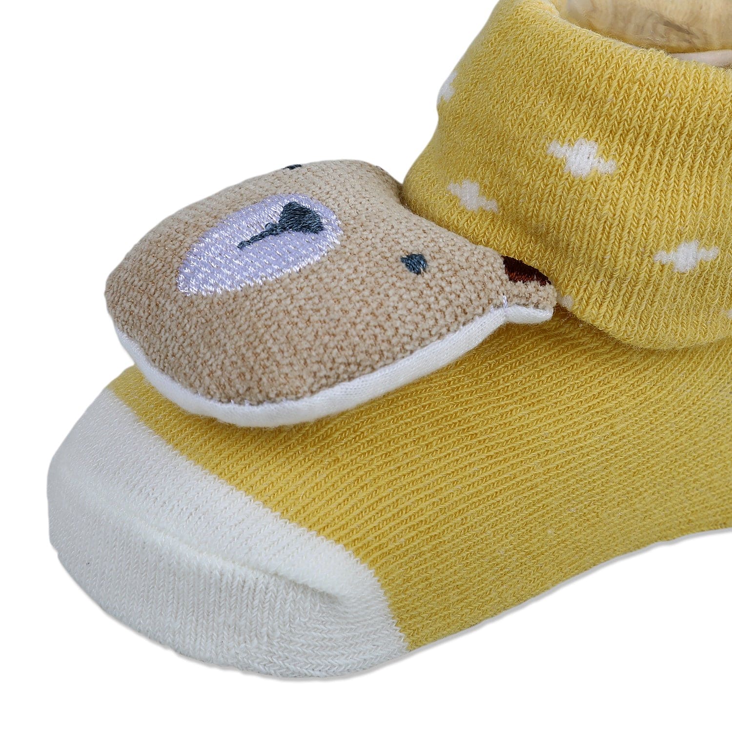 Baby Moo My Pet Cotton Anti-Skid 3D Socks - Yellow - Baby Moo