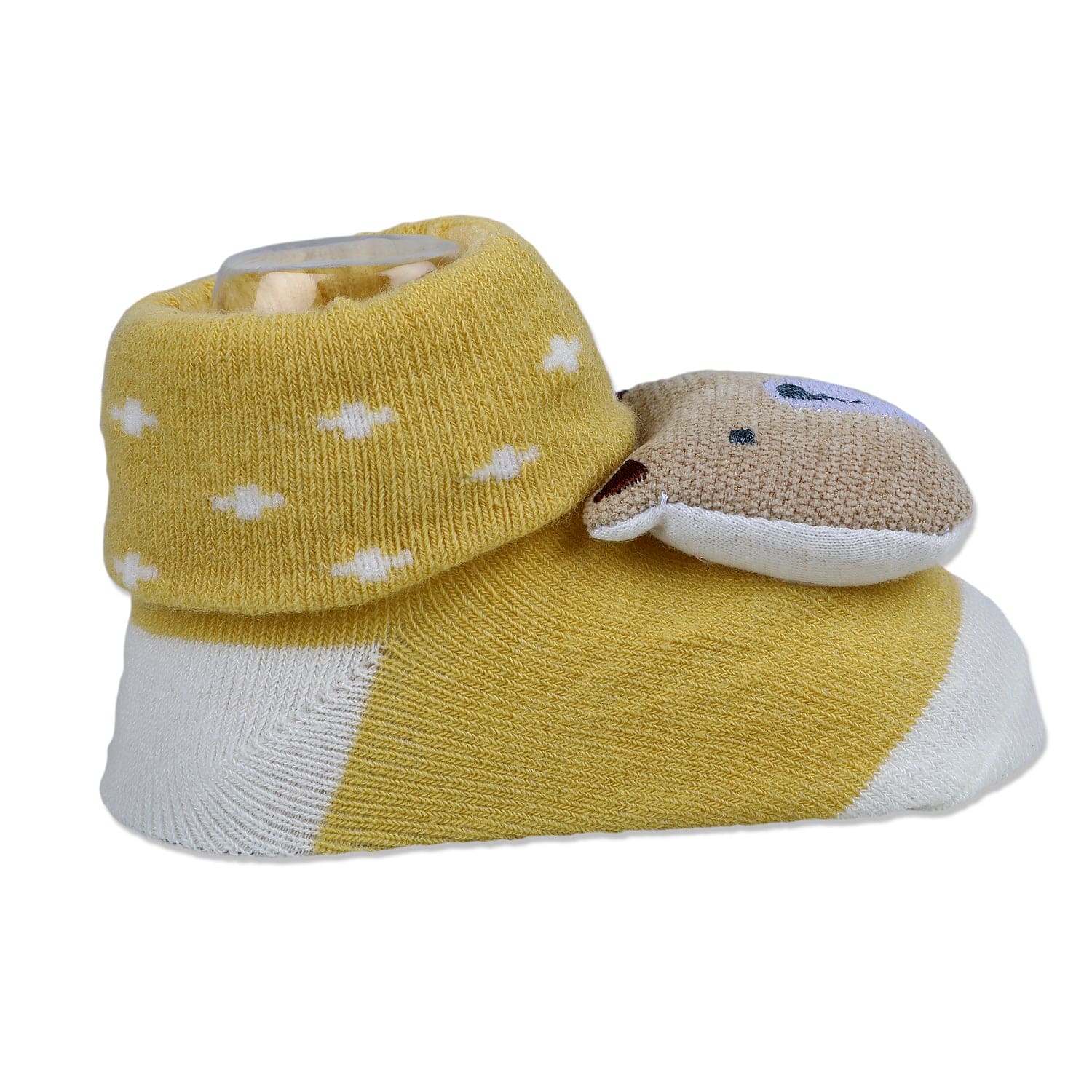 Baby Moo My Pet Cotton Anti-Skid 3D Socks - Yellow - Baby Moo