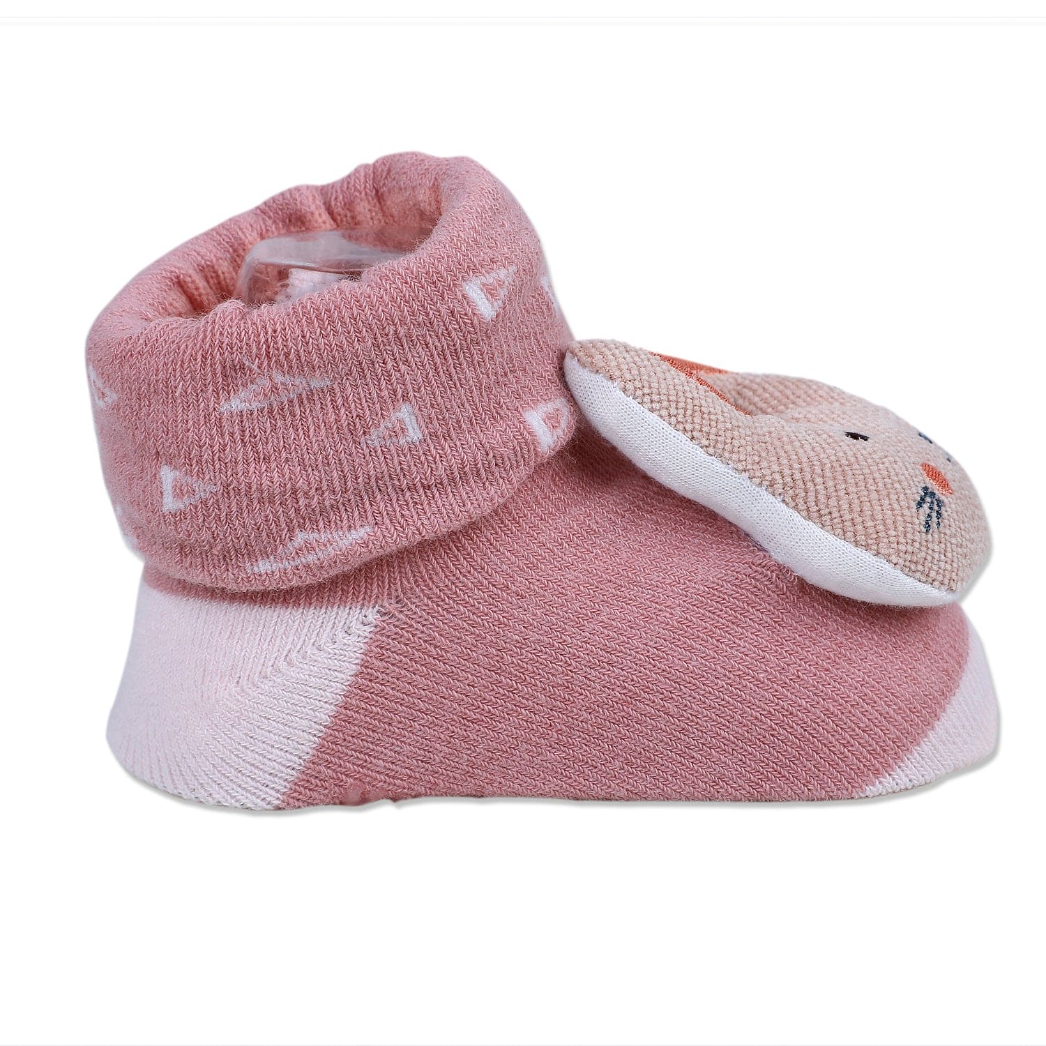 Baby Moo Cuddly Bunny Cotton Anti-Skid 3D Socks - Pink - Baby Moo