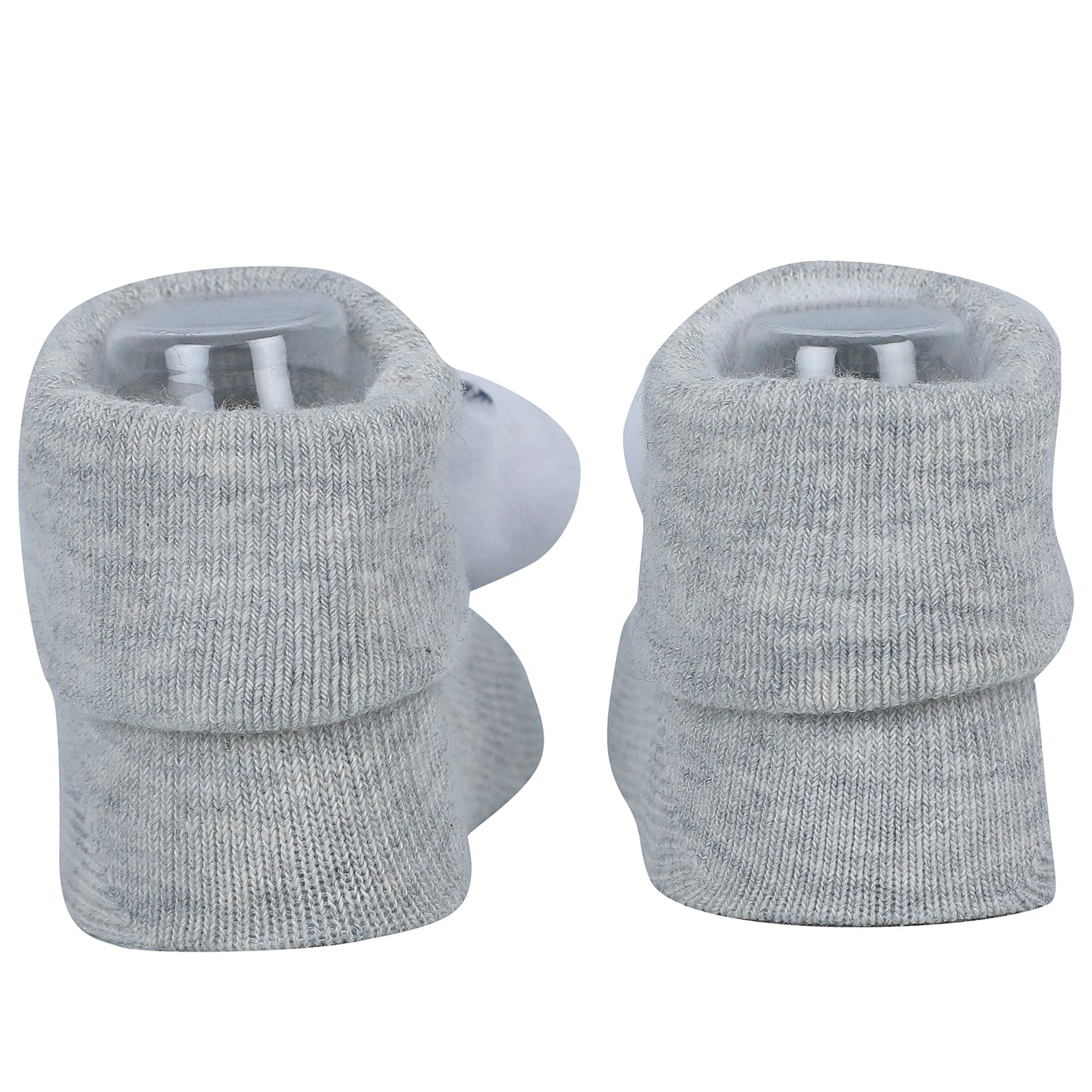 Baby Moo Bear Panda Elephant 3D Rattle Anti-Skid Socks Booties Pack of 3 - Blue