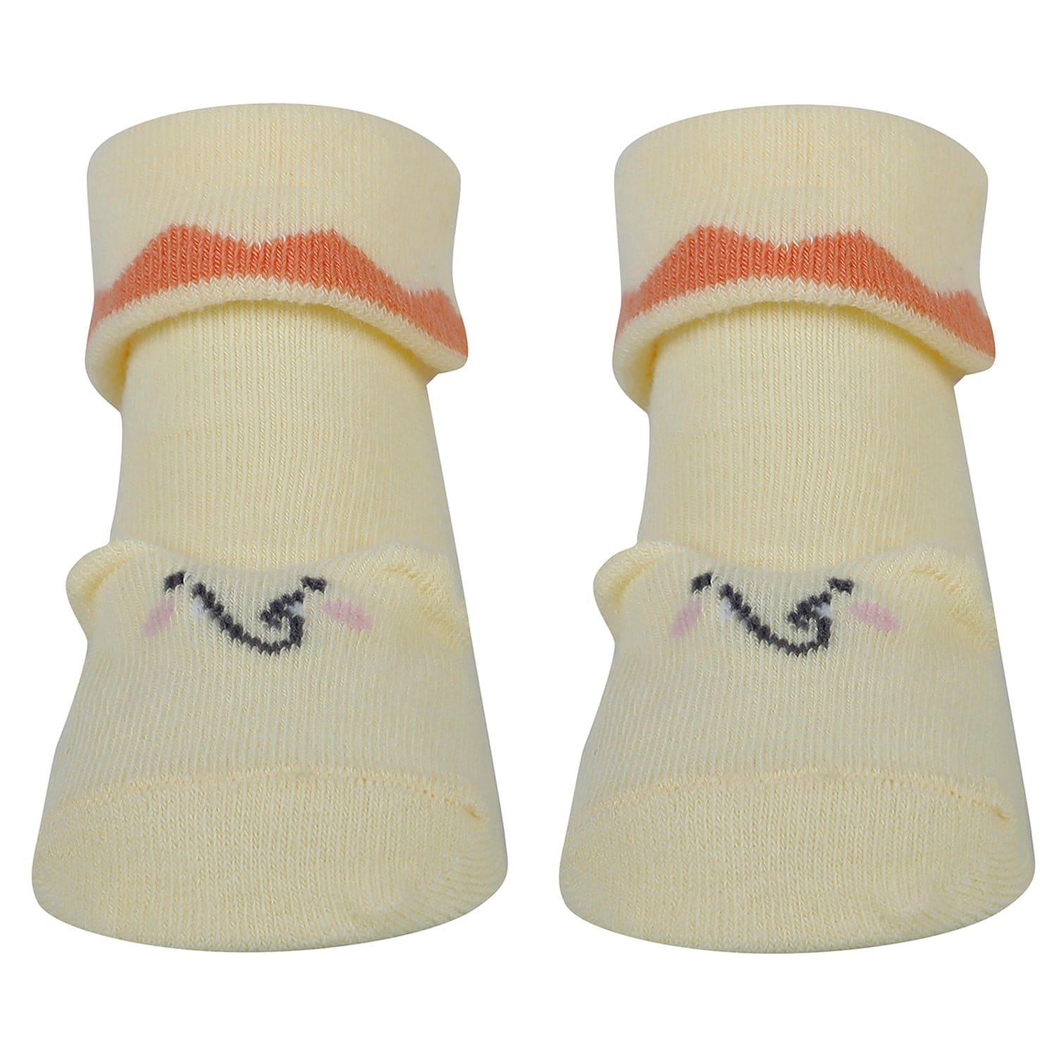 Baby Moo 3D Elephant Anti-Skid Socks Booties Pack of 3 - Pink, Multicolour