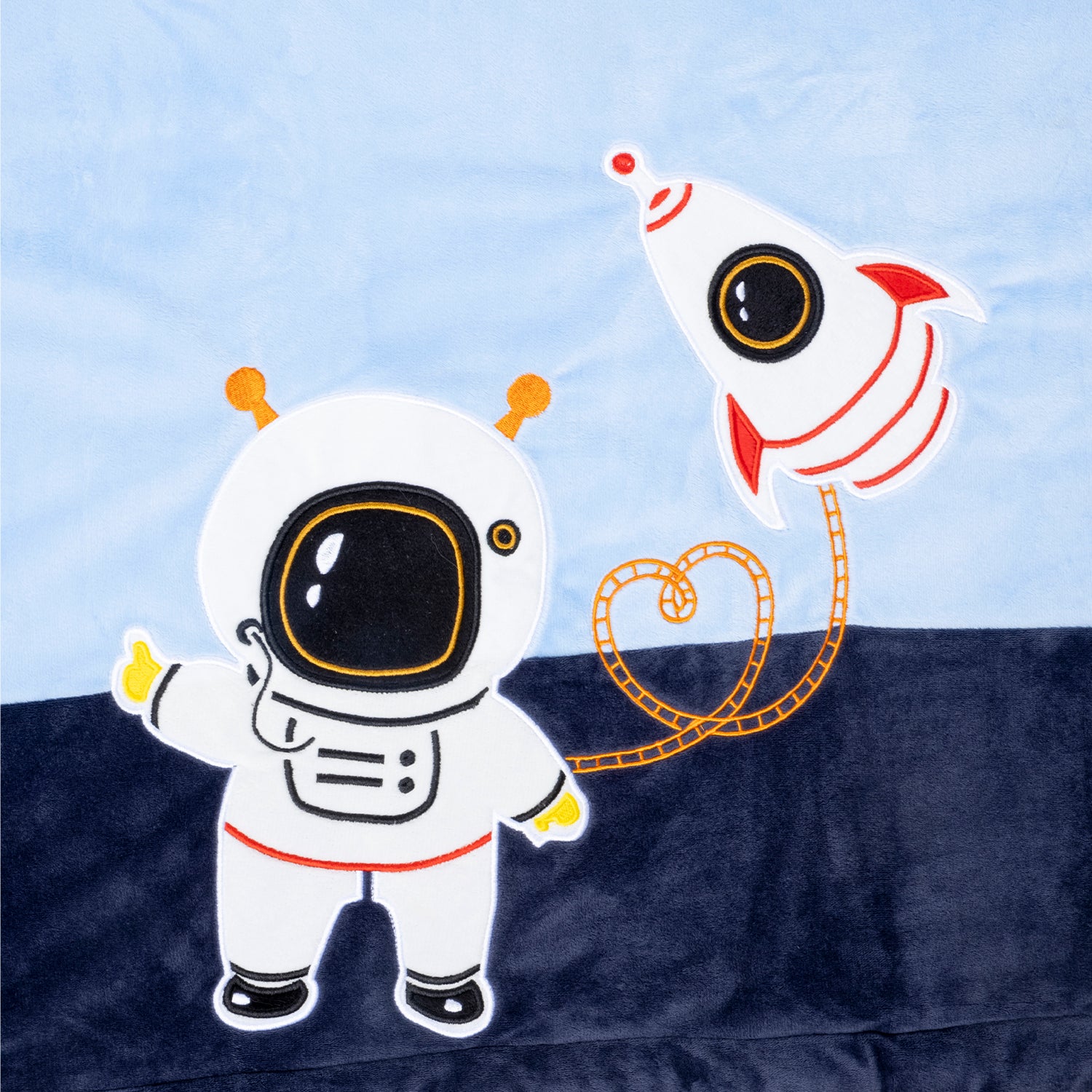 Baby Moo Astronaut Plush Cotton All Season Nursery Blanket - Blue