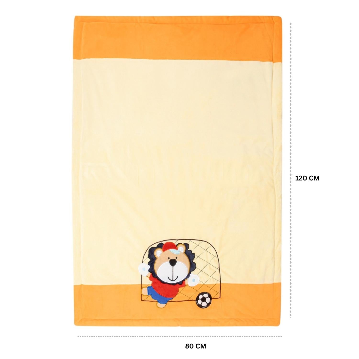 Baby Moo Playing Tiger Plush Cotton All Season Nursery Blanket - Orange