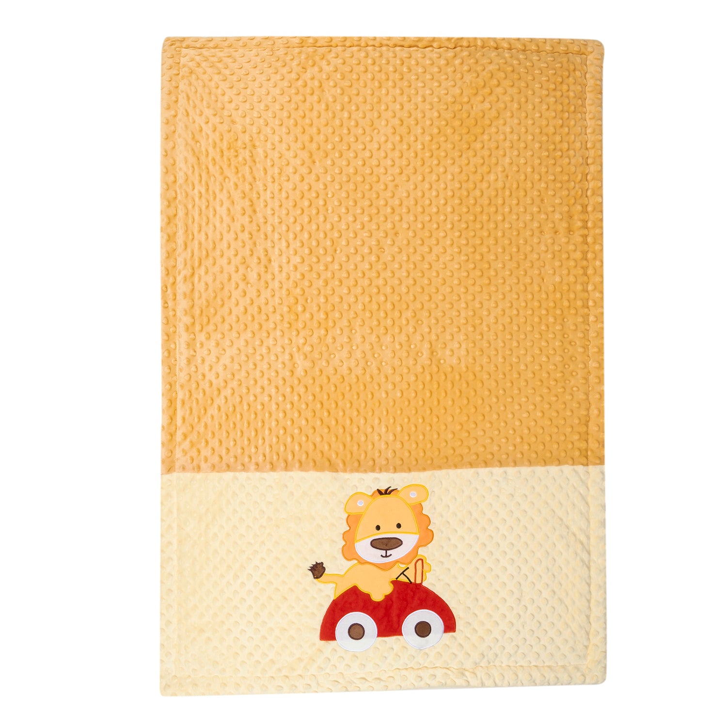 Baby Moo Racing Lion Plush Cotton All Season Nursery Blanket - Brown