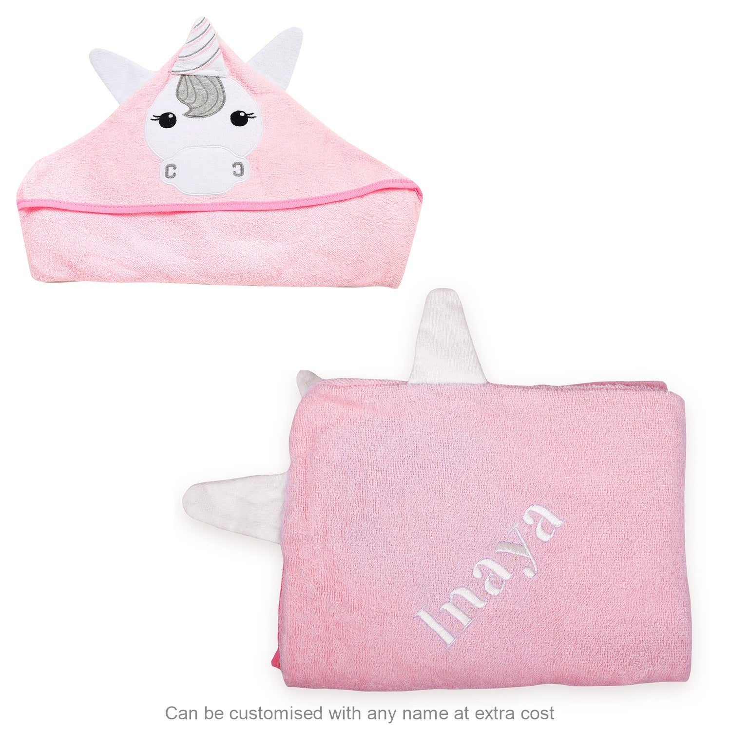 Flying Unicorn Pink Unicorn Hooded Towel - Baby Moo