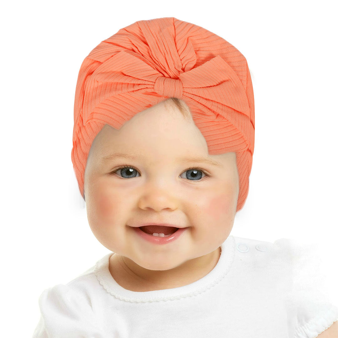 Bow Turban Cap - Orange - Baby Moo