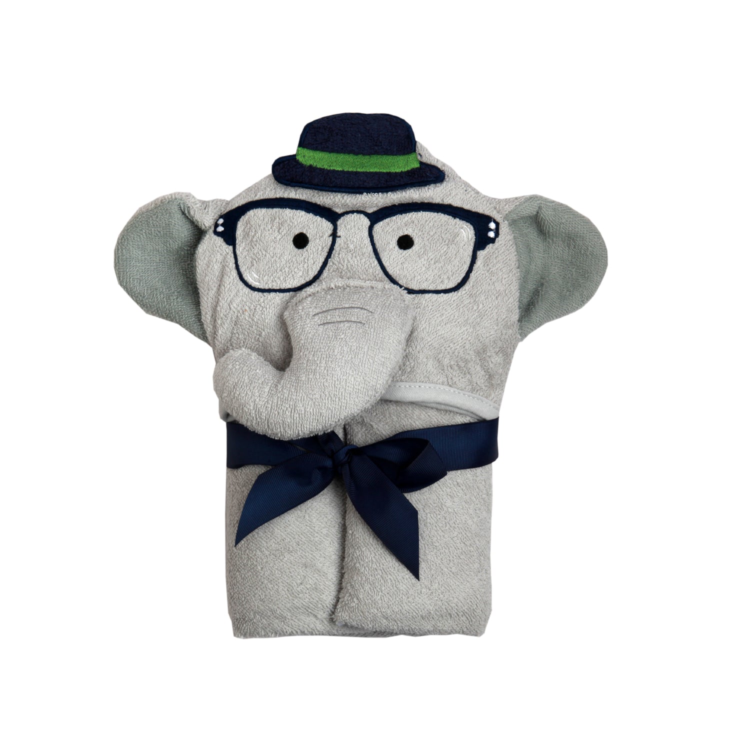 Mr. Elephant Grey Hooded Towel - Baby Moo