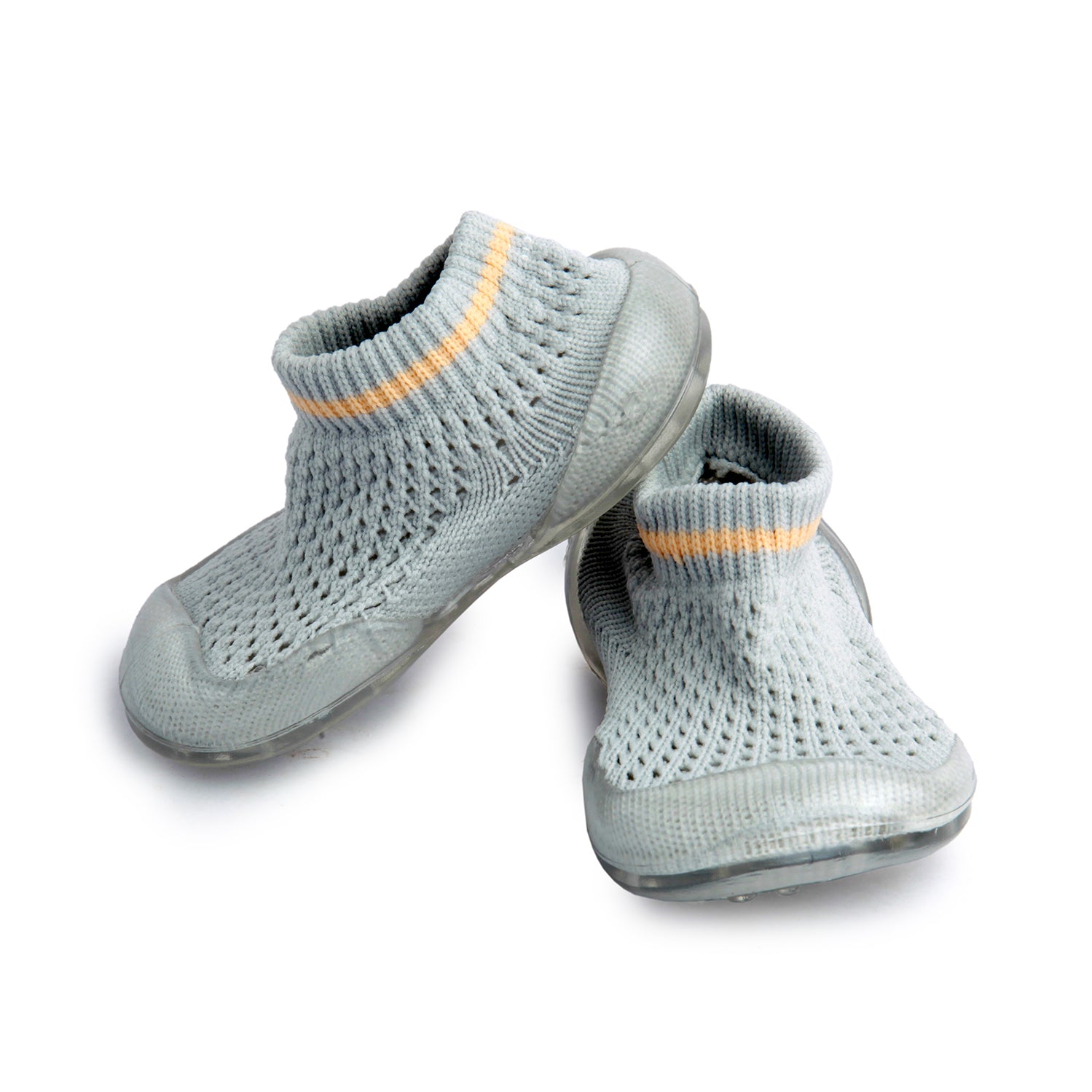 Comfy Knitted Grey Slip-On Shoes