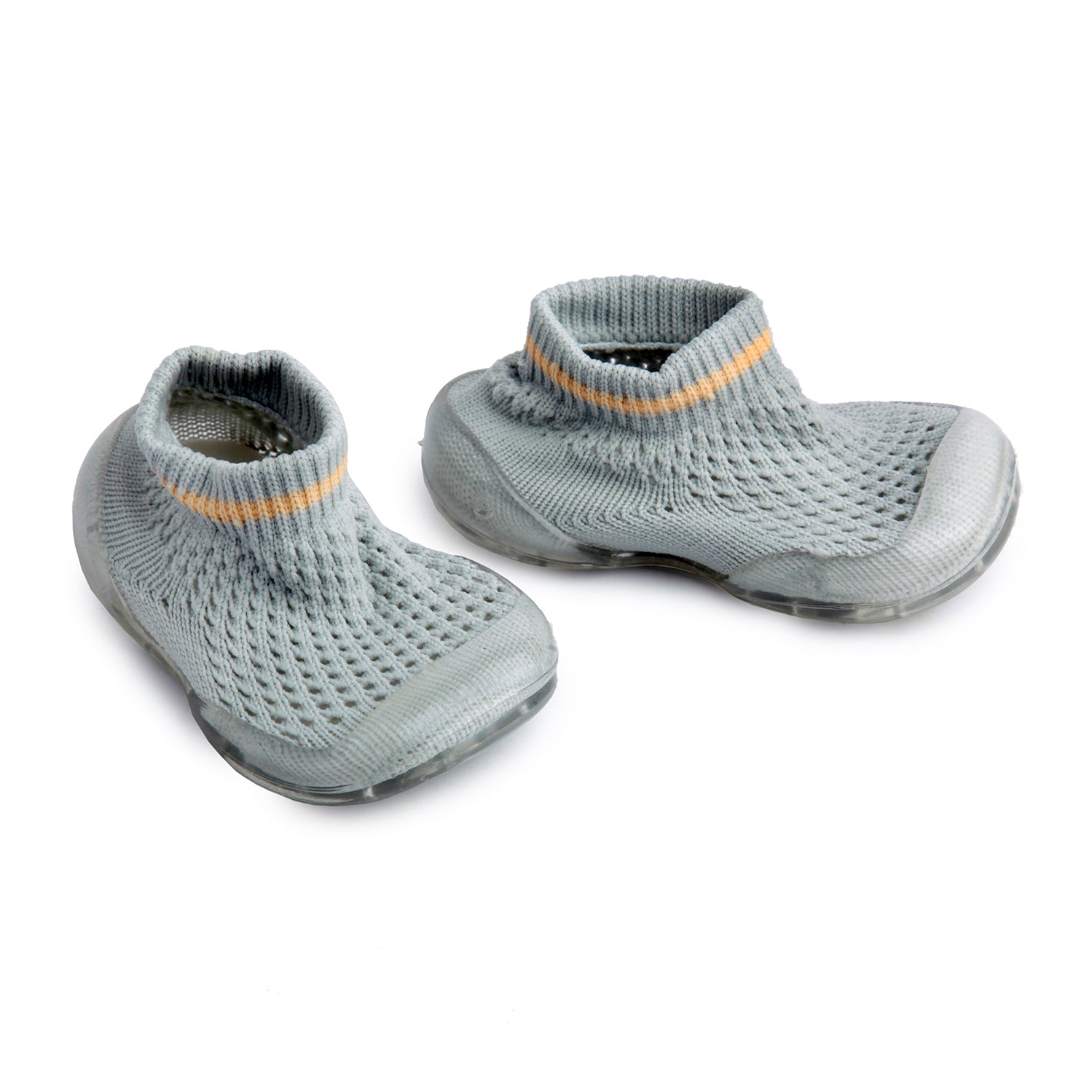 Comfy Knitted Grey Slip-On Shoes