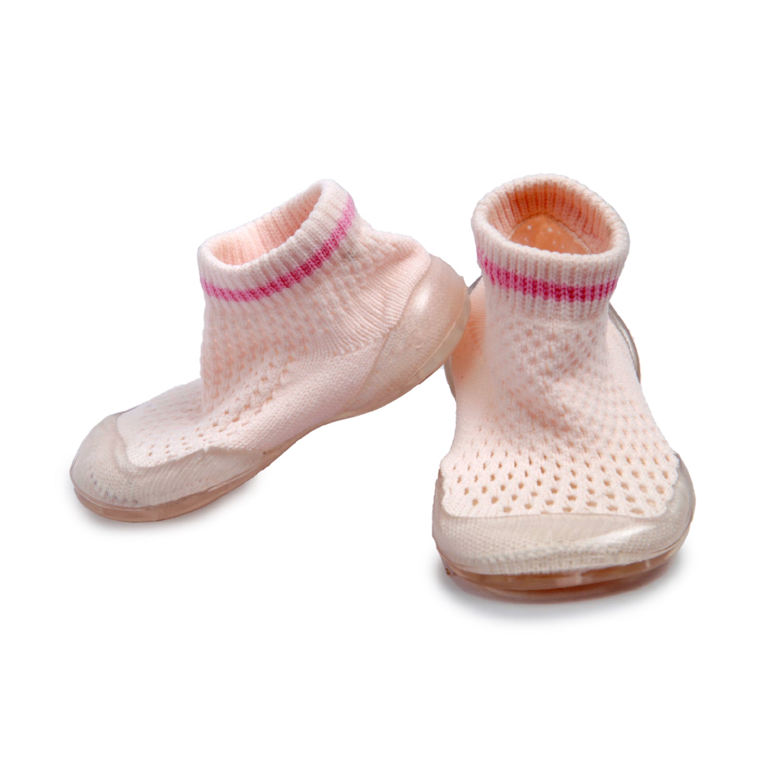 Comfy Knitted Pink Slip-On Shoes - Baby Moo