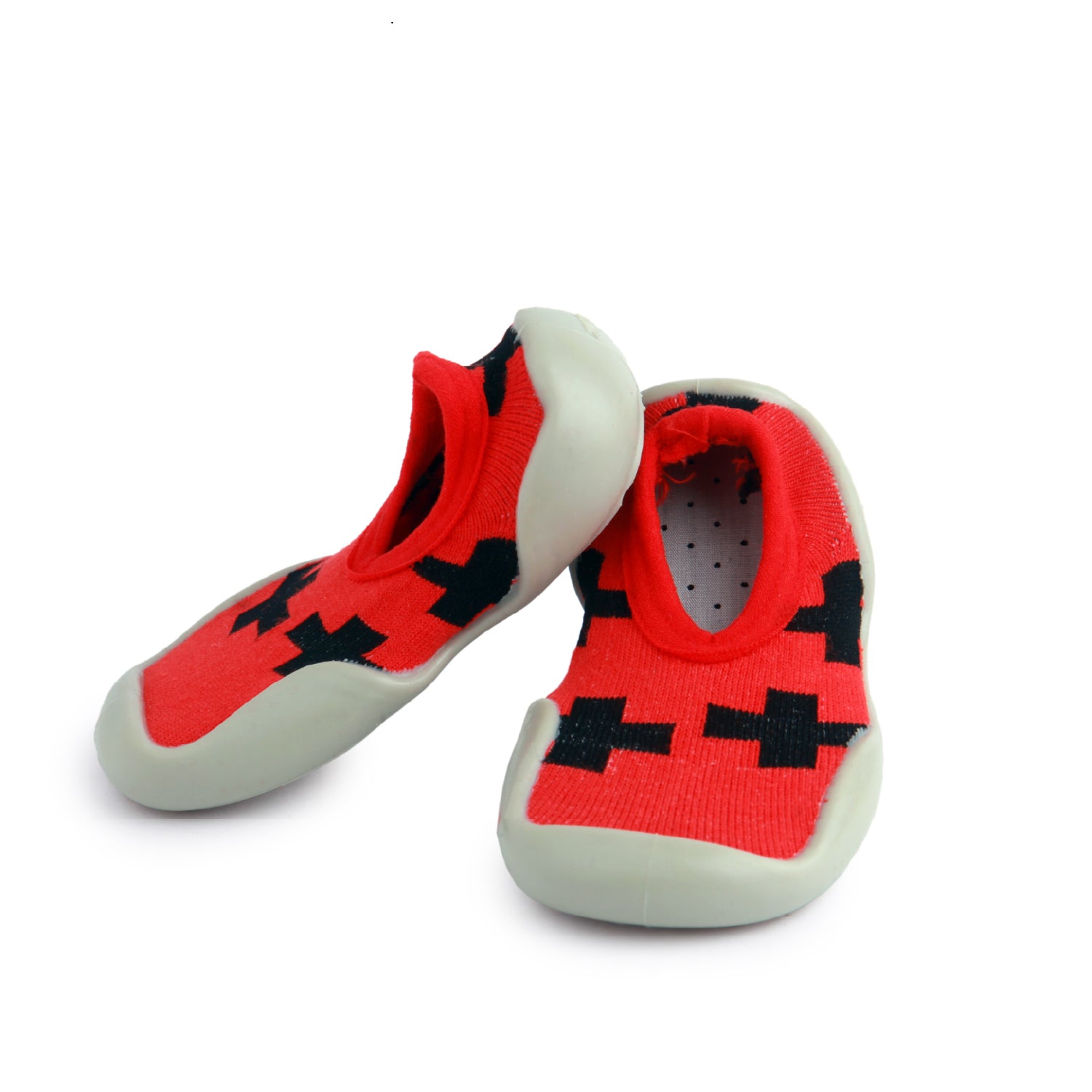 Hot Cross Buns Red Slip-On Shoes - Baby Moo