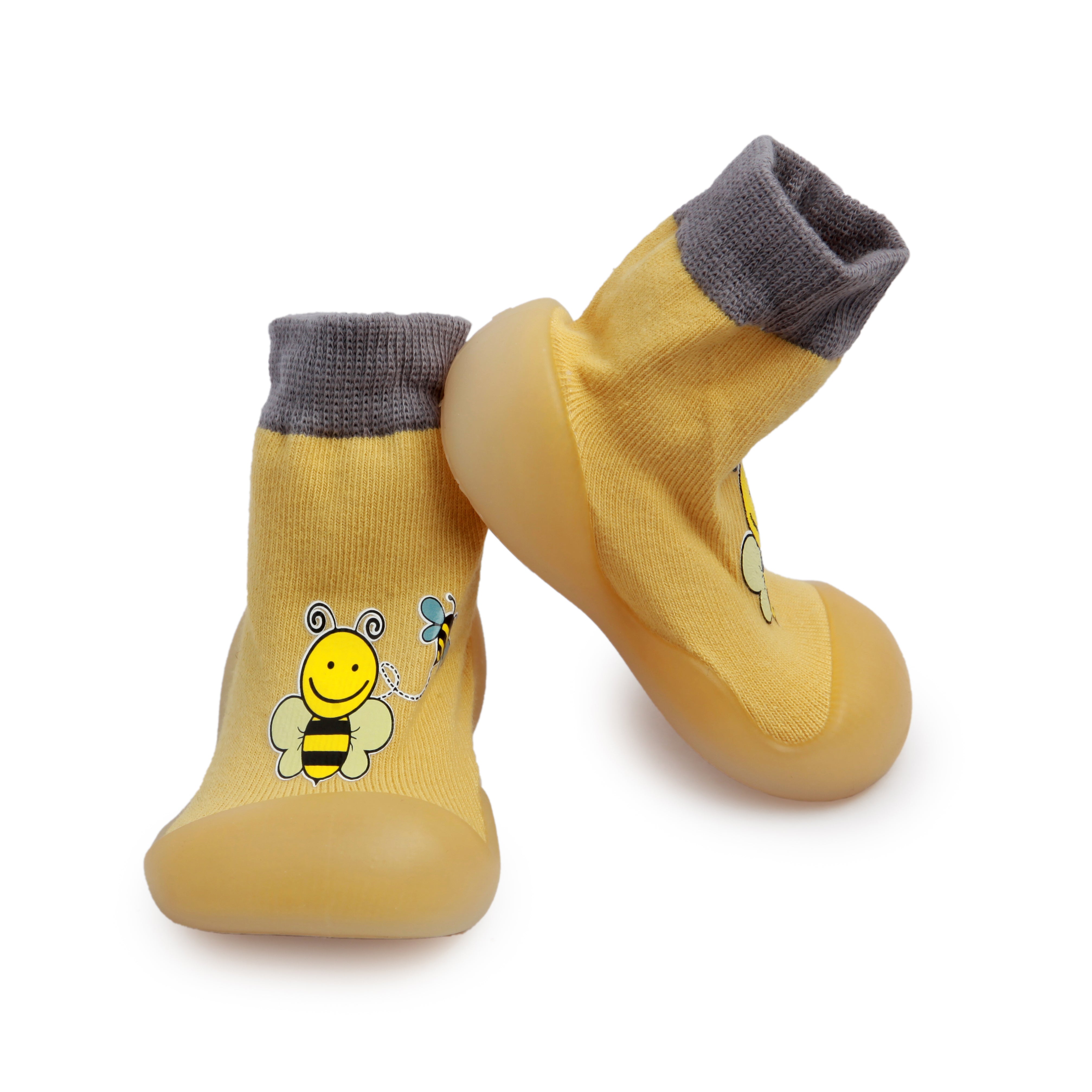 Bee Sweet Star Yellow Slip-On Shoes - Baby Moo