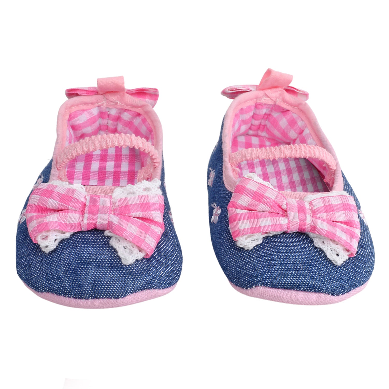 Baby Moo Butterfly Bow Pink And Blue Booties - Baby Moo