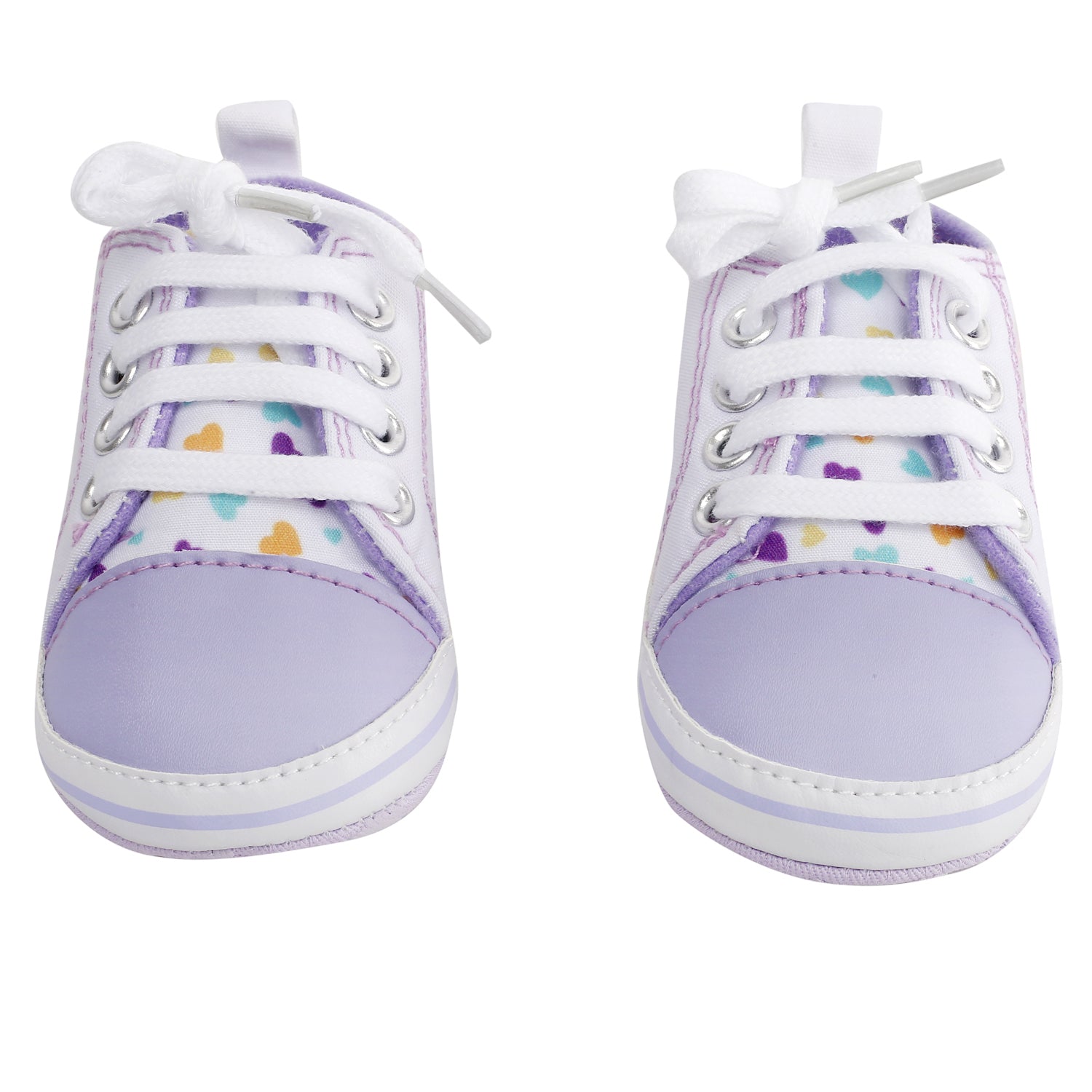 Baby Moo Purple Hearts Sneakers - Baby Moo