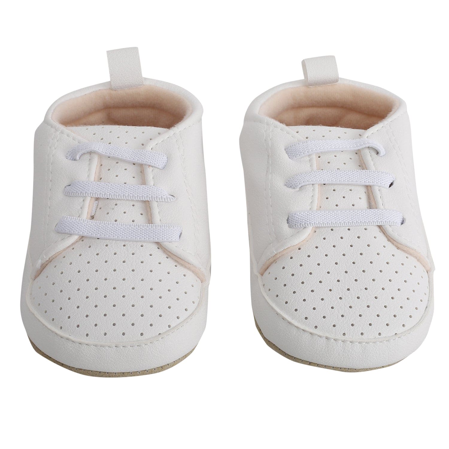 Baby Moo White Lace Up Booties - Baby Moo