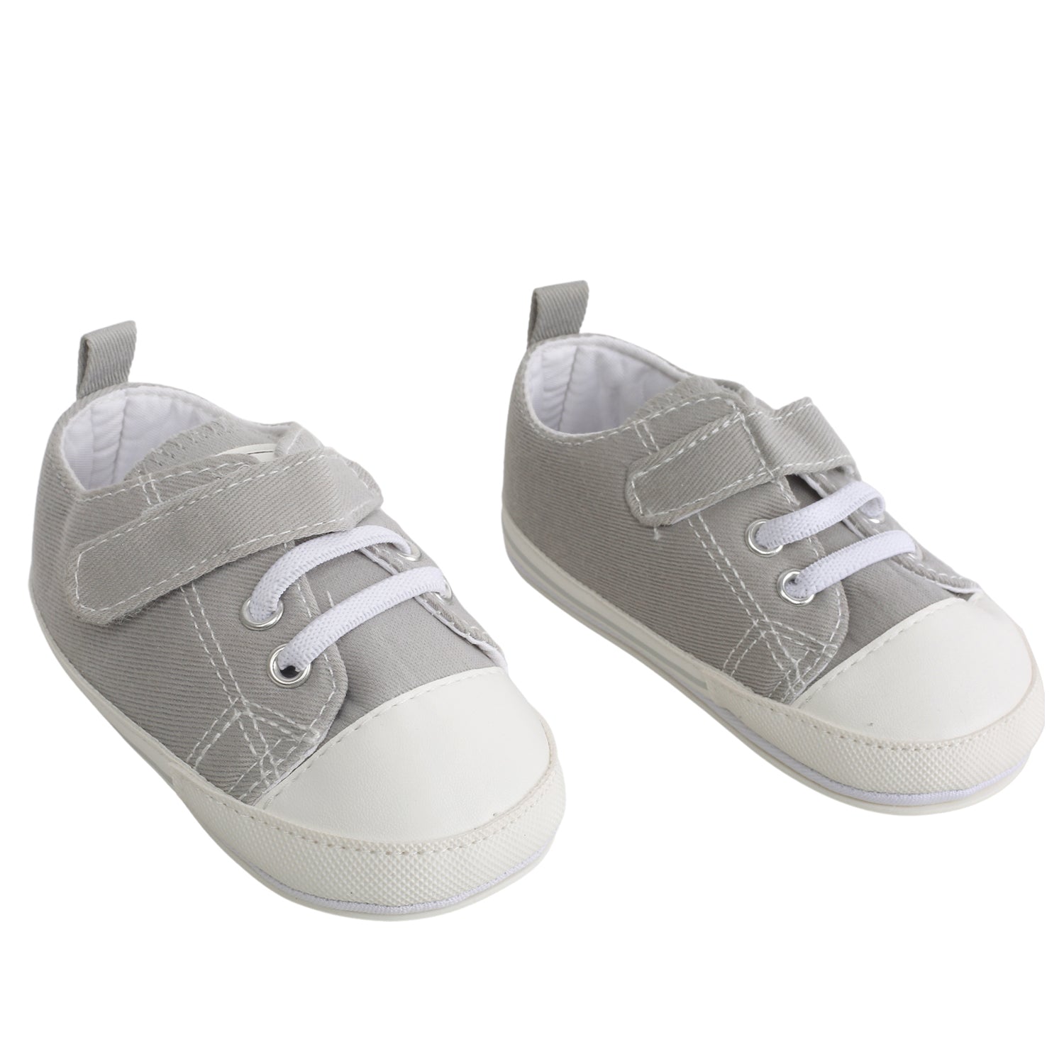 Baby Moo Grey Velcro Sneakers
