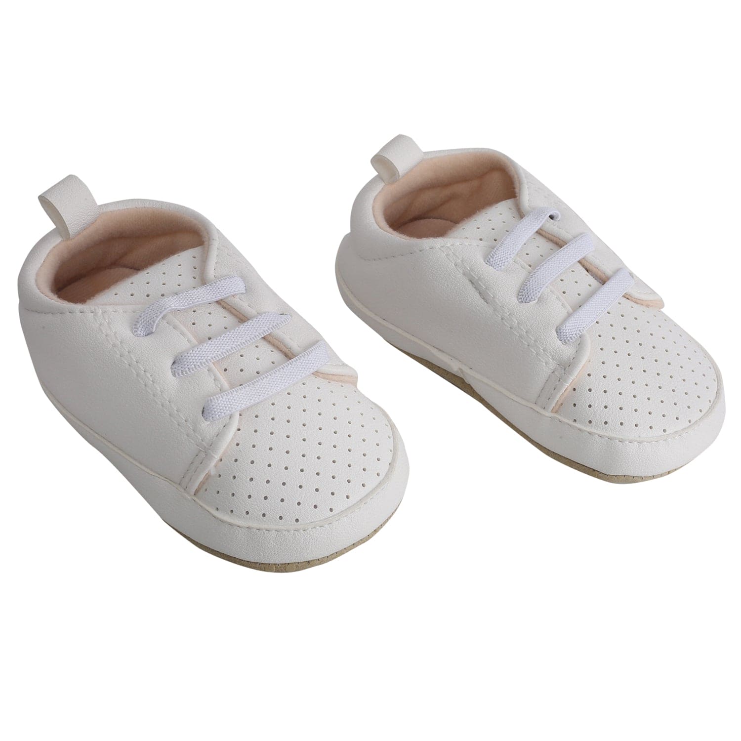 Baby Moo White Lace Up Booties - Baby Moo