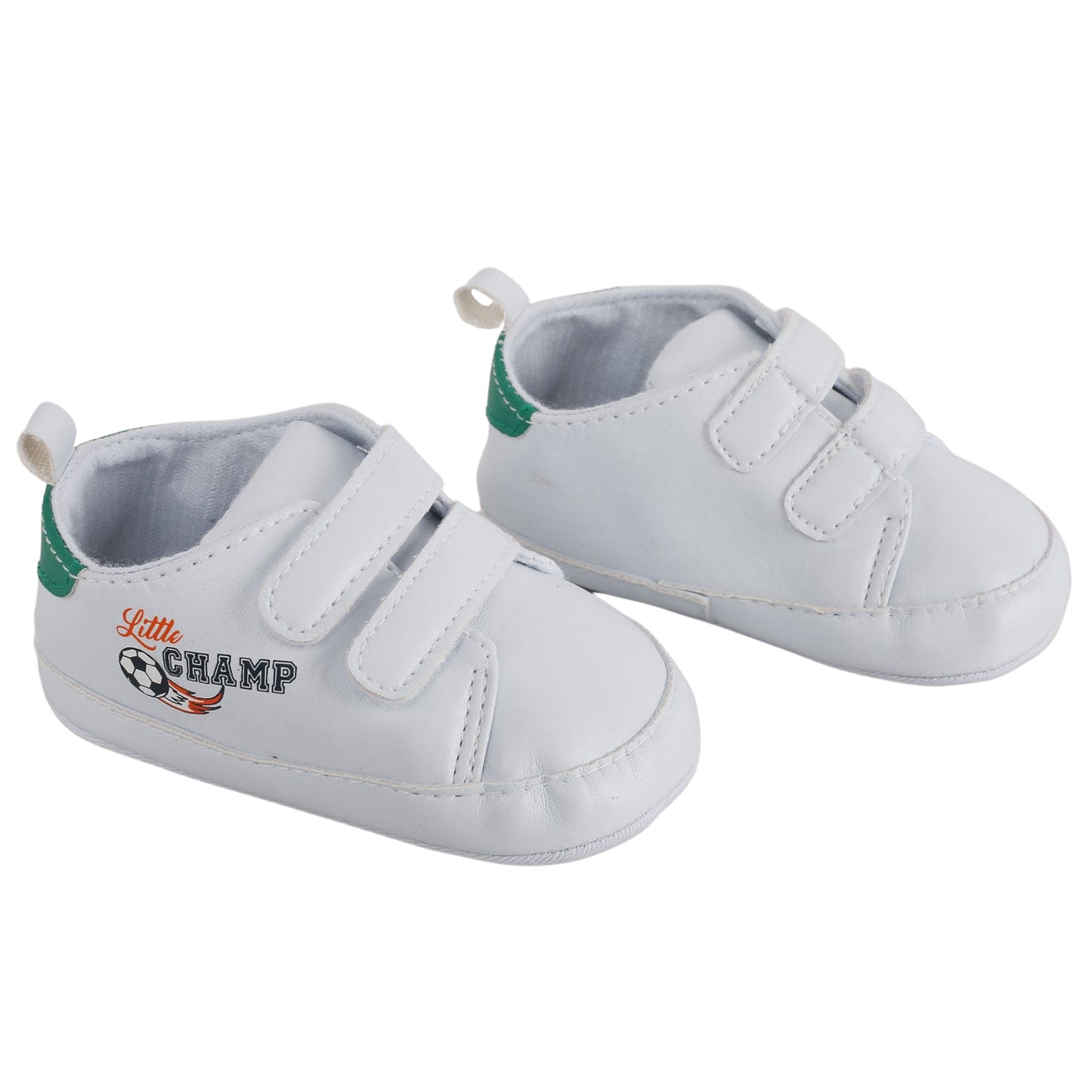 Baby Moo Little Champ White Velcro Sneakers - Baby Moo