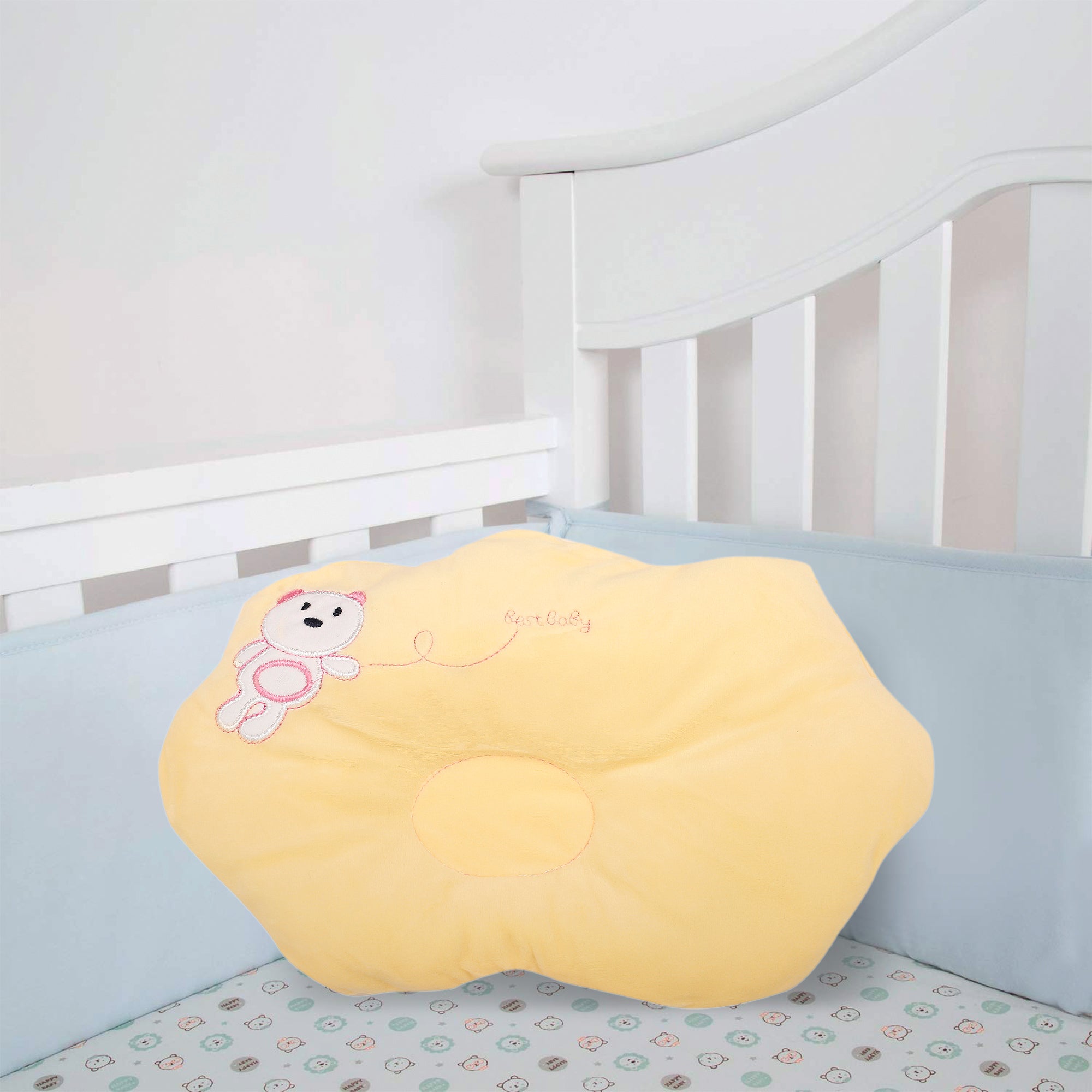 Bear Yellow Baby Pillow - Baby Moo