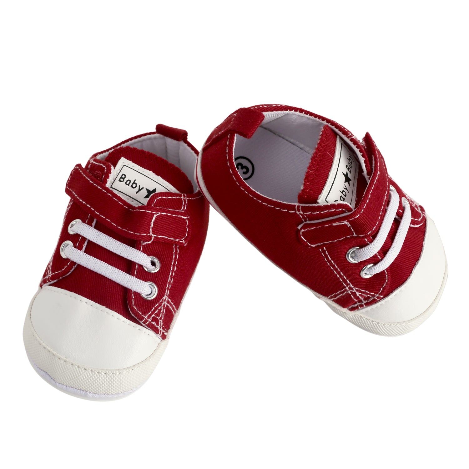 Baby Moo Red Velcro Sneakers - Baby Moo