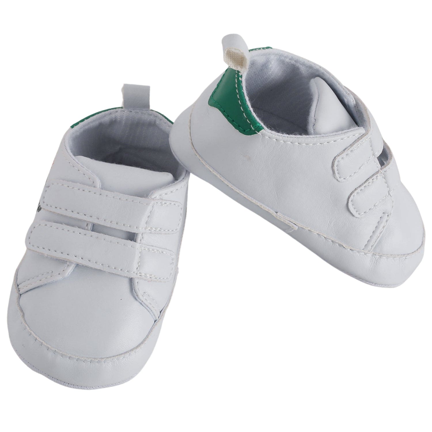 Baby Moo Little Champ White Velcro Sneakers - Baby Moo