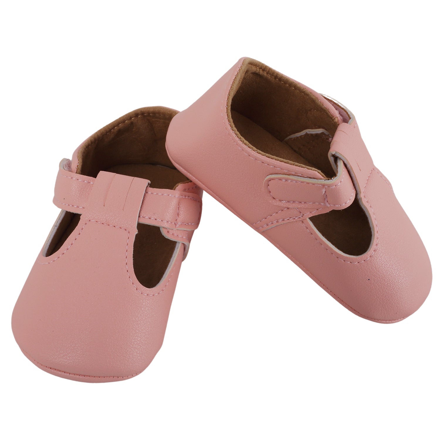 Baby Moo Dressy Pink Velcro Booties - Baby Moo