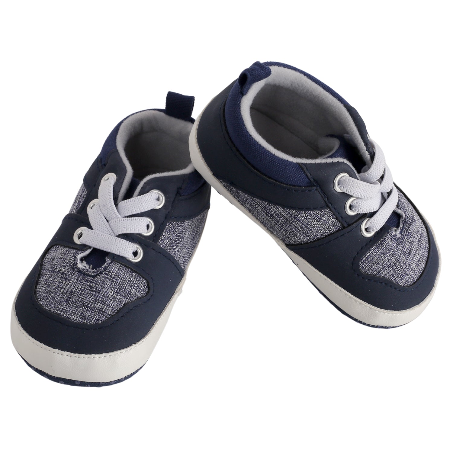 Casual Blue Lace Up Booties - Baby Moo