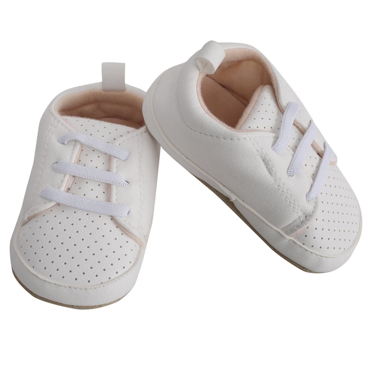 Baby Moo White Lace Up Booties - Baby Moo