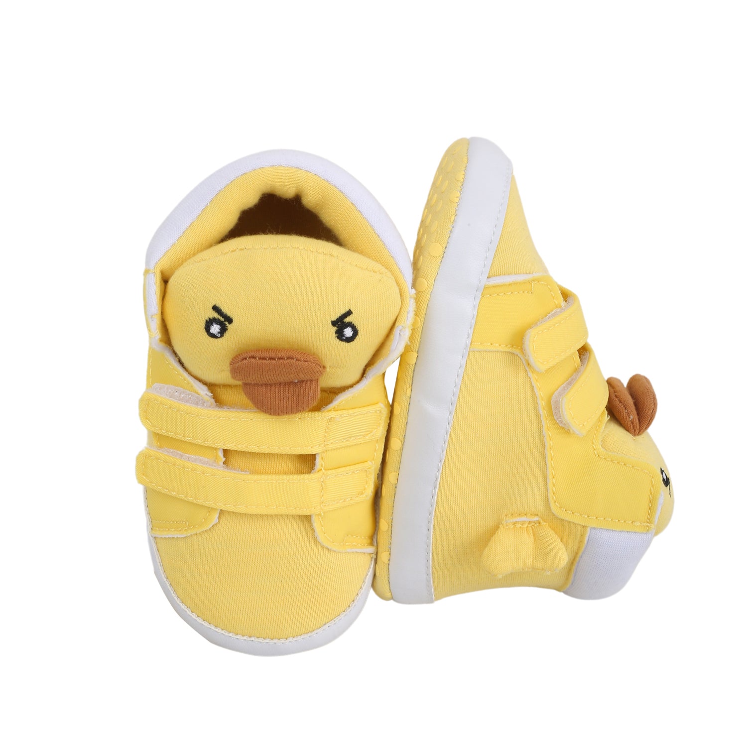 Baby Moo Yellow Ducklings Velcro Casual Booties - Baby Moo