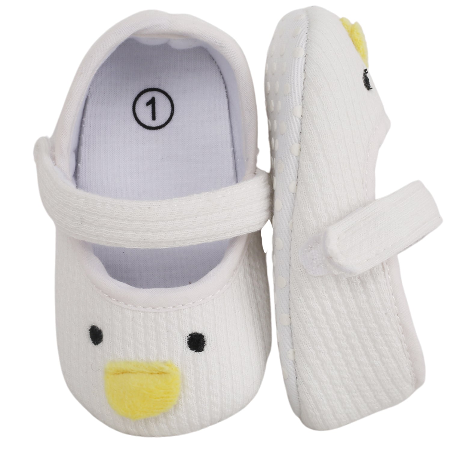 Baby Moo Ducklings White Booties - Baby Moo
