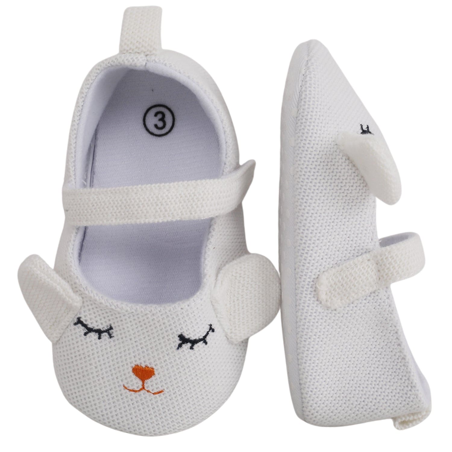 Baby Moo Sleepy Puppy White Booties - Baby Moo