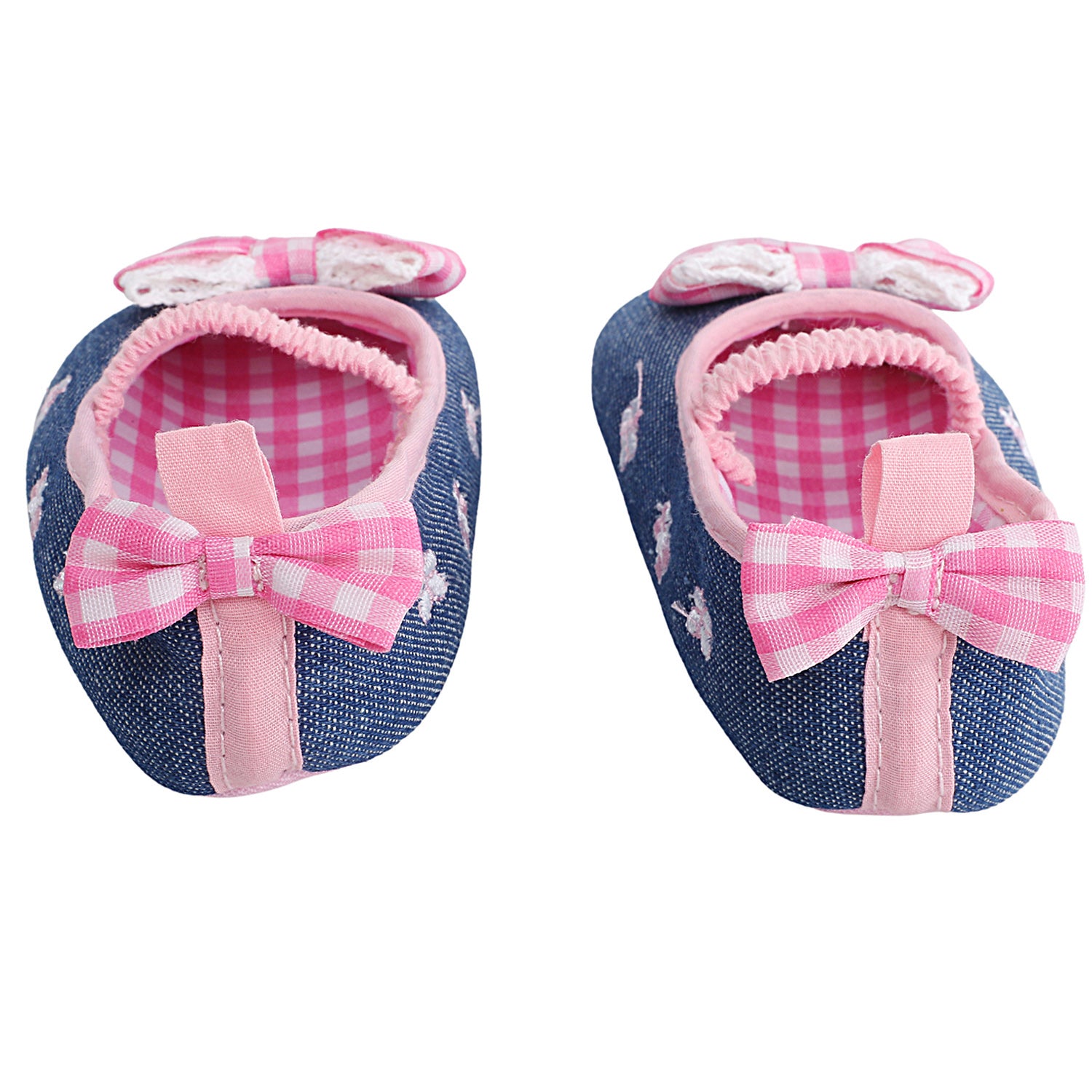 Baby Moo Butterfly Bow Pink And Blue Booties - Baby Moo