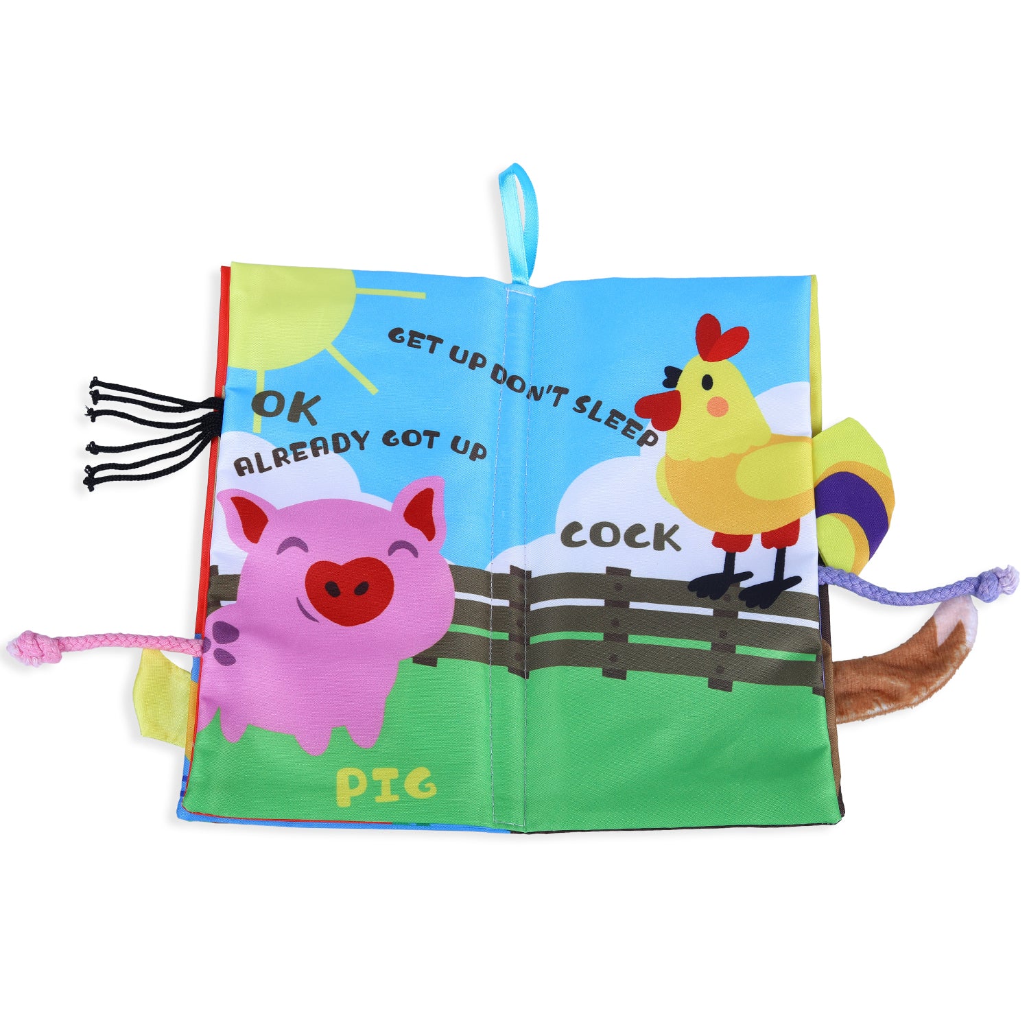 Farm Tail Early Children Sensory Development Interactive 3D Cloth Book With Rustle Paper - Multicolour - Baby Moo