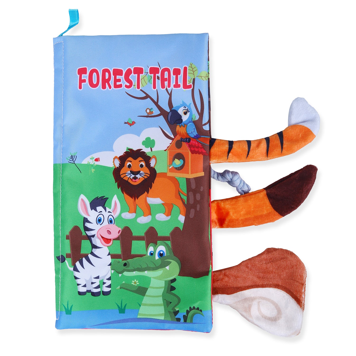 Forest Tail Early Children Sensory Development Interactive 3D Cloth Book With Rustle Paper - Multicolour