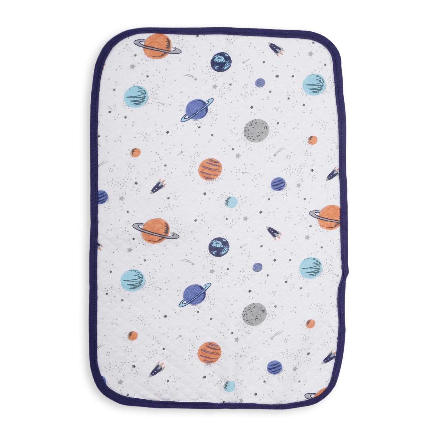 Burp Cloths For Drooling And Feeding Pack Of 3 Space Blue - Baby Moo