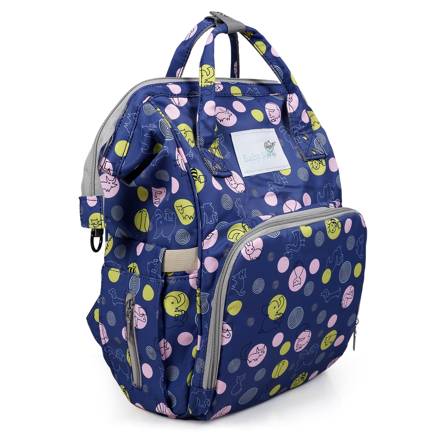 Diaper Bag 
Maternity Backpack Animal Printed
 Blue - Baby Moo