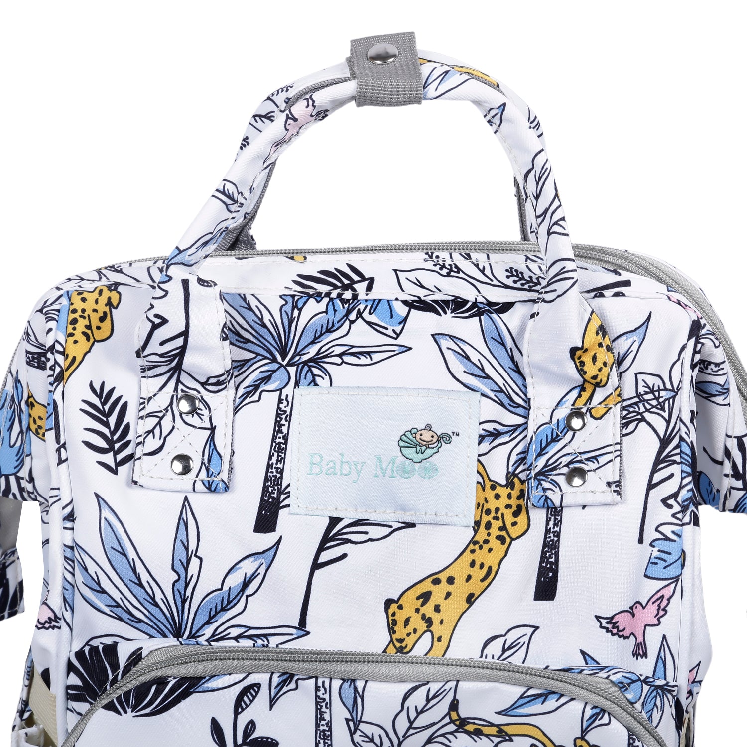 Diaper Bag 
Maternity Backpack Cheetah In The Jungle
 White - Baby Moo