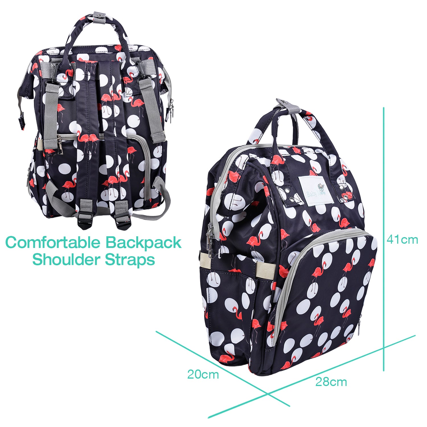 Starte Baby Diaper Backpack with Stroller Straps Large Capacity Baby Bags  for Fashion Mommy Maternity Nappy Bag,Cow Grain