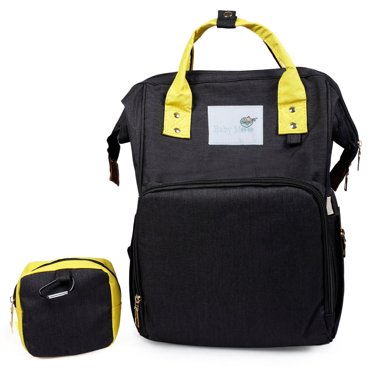 Black and gold diaper bag cheap backpack