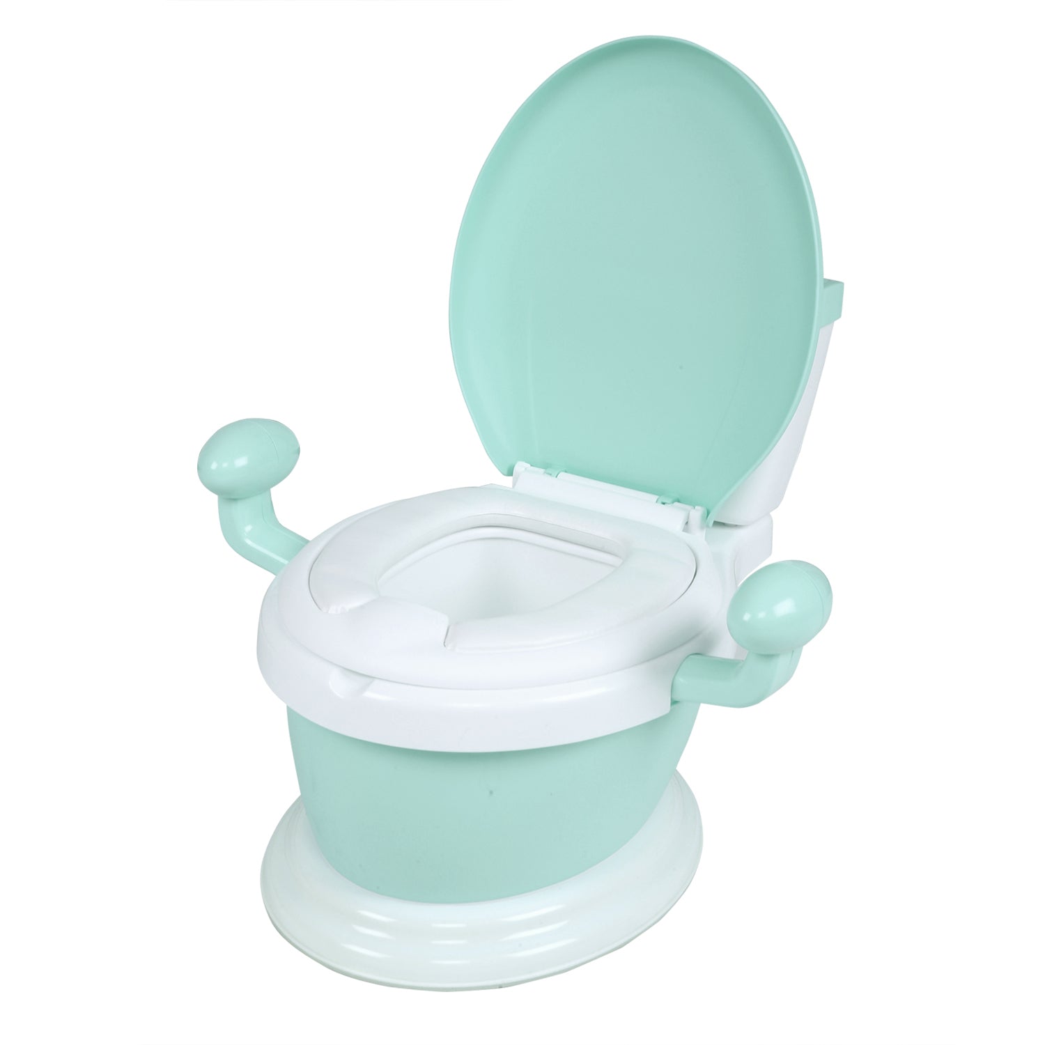 Mint Green Potty Chair with a comfortable seat, handles for support - Baby Moo