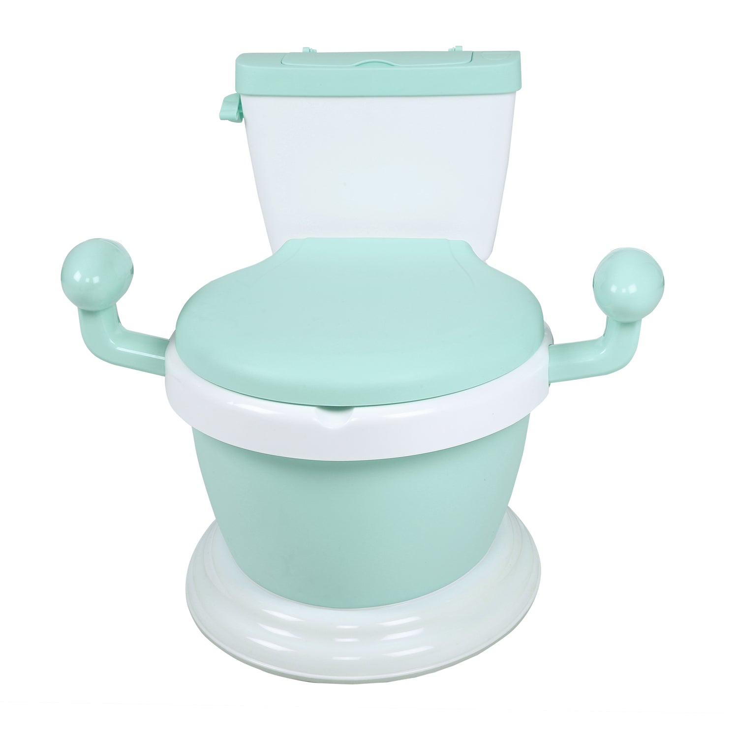 Mint Green Potty Chair with a comfortable seat, handles for support - Baby Moo