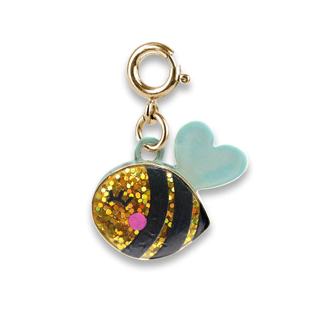 Charmit Gold Glitter Bee Charm - Multicolour - Baby Moo