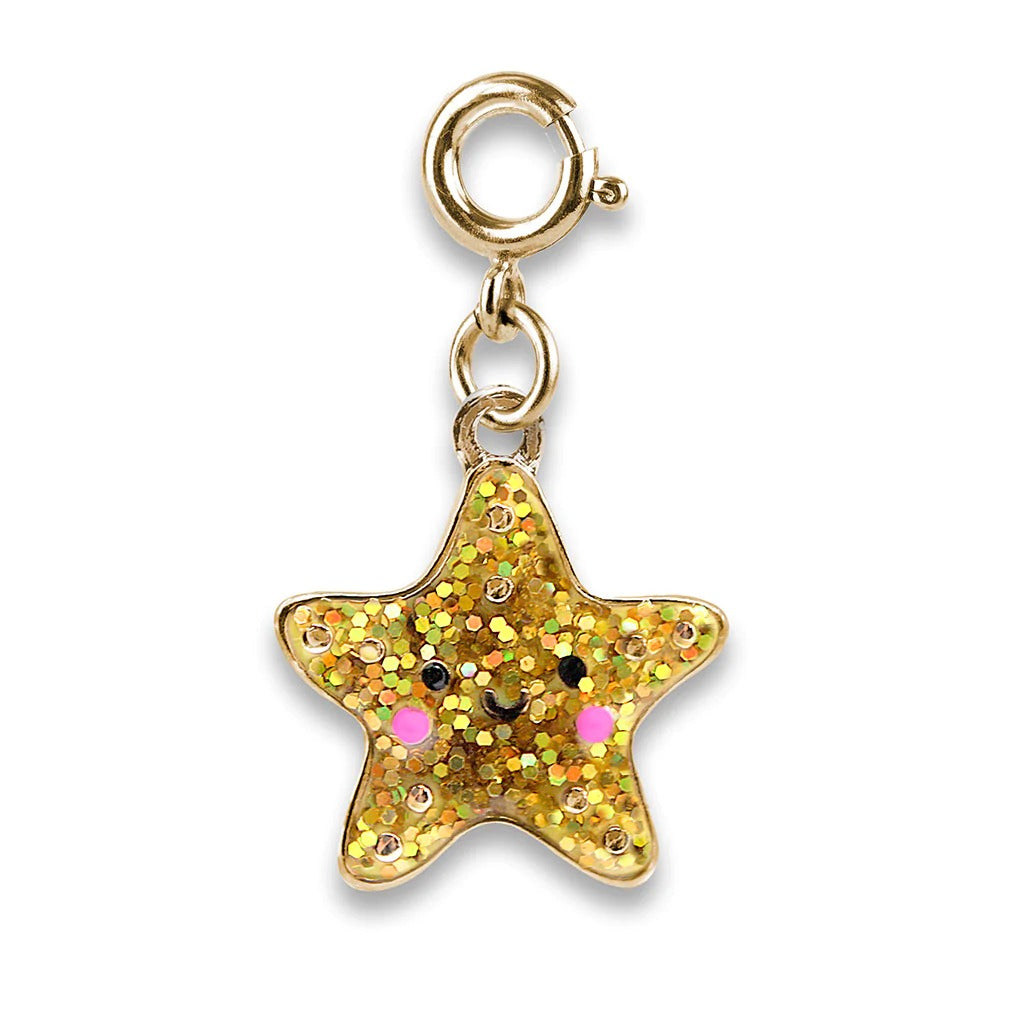 Charmit Gold Glitter Star Fish Charm - Gold - Baby Moo