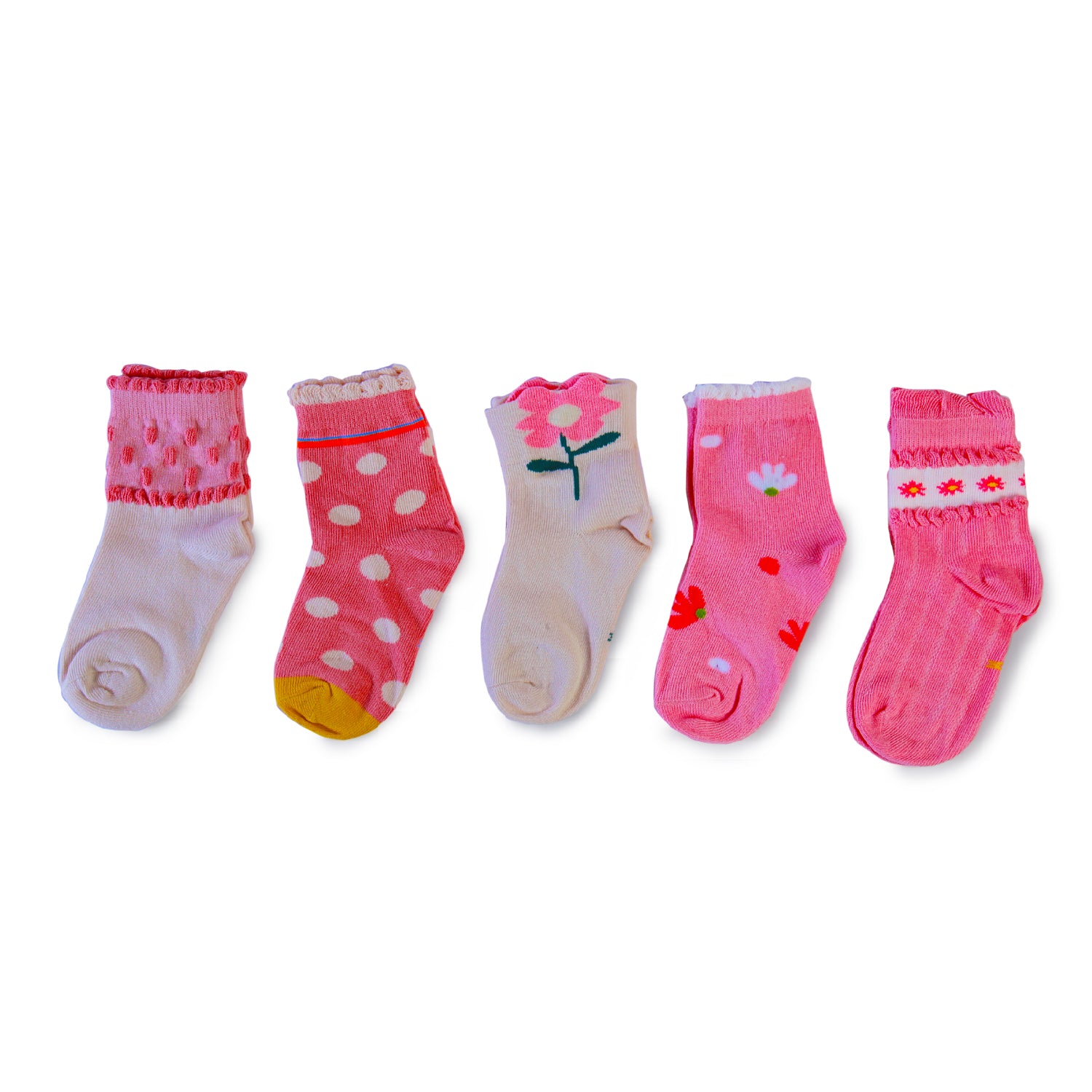 Floral Pastel Shades 5 Pk Socks - Baby Moo