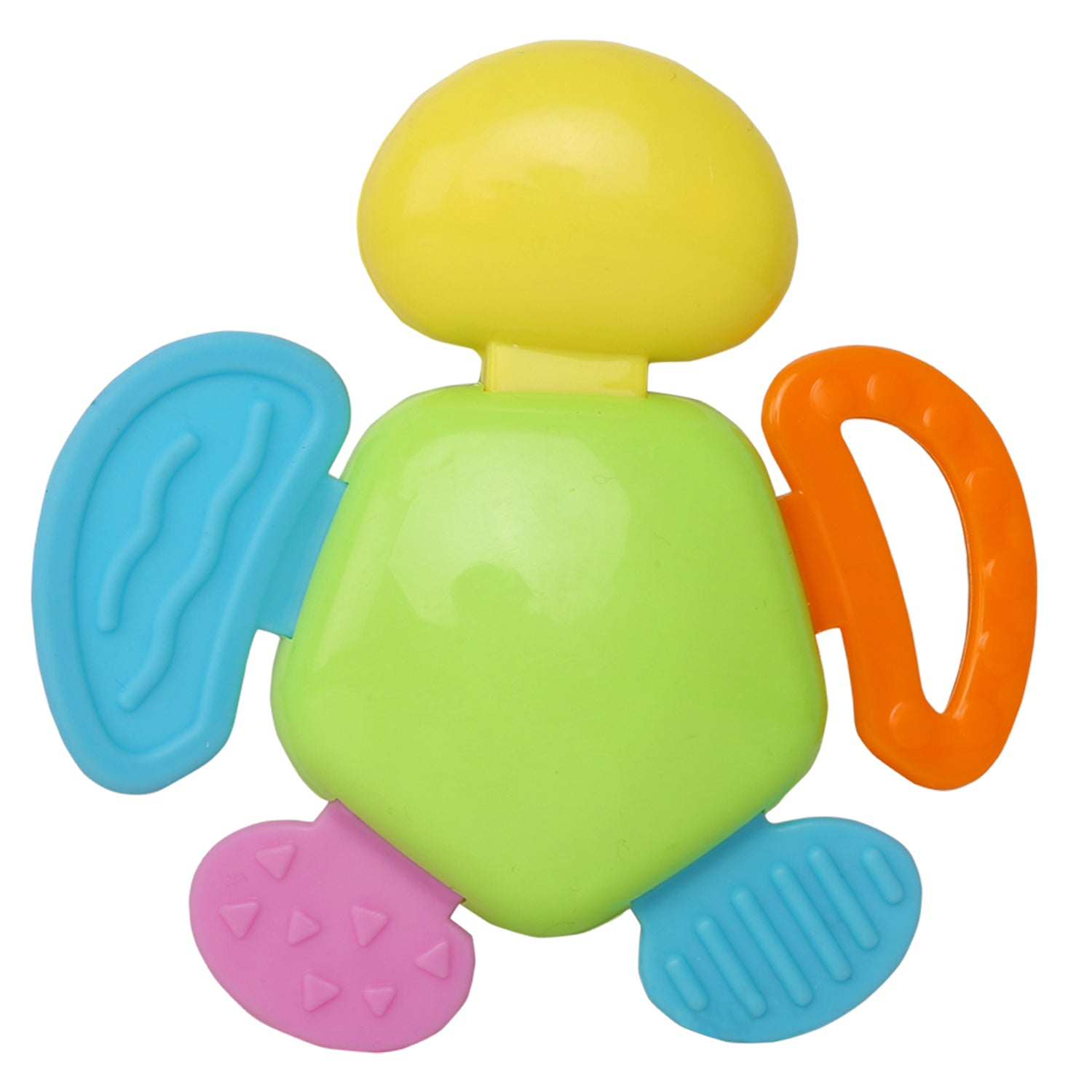 Smiley Multicolour Touch Button Rattle Toy - Baby Moo