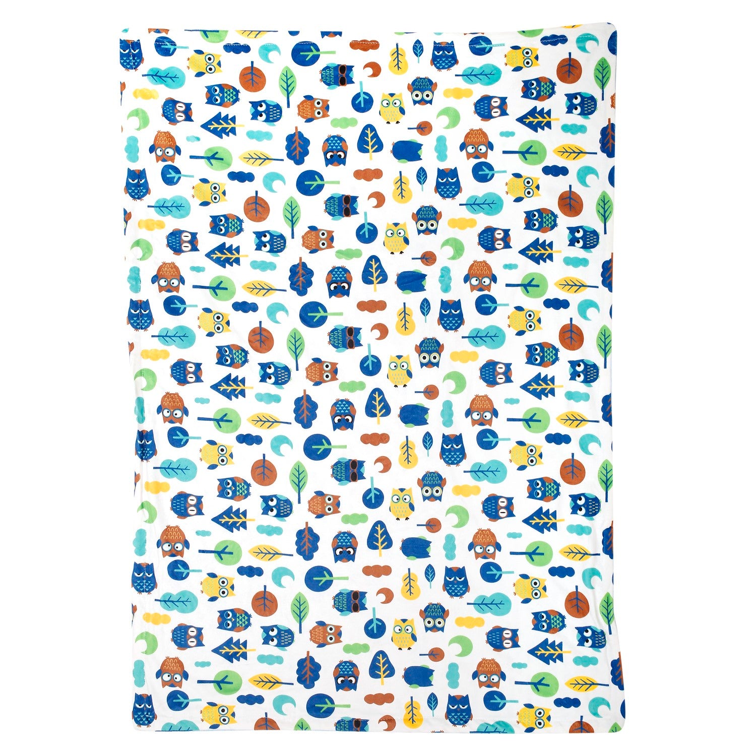 Owls In The Forest Blue Blanket - Baby Moo