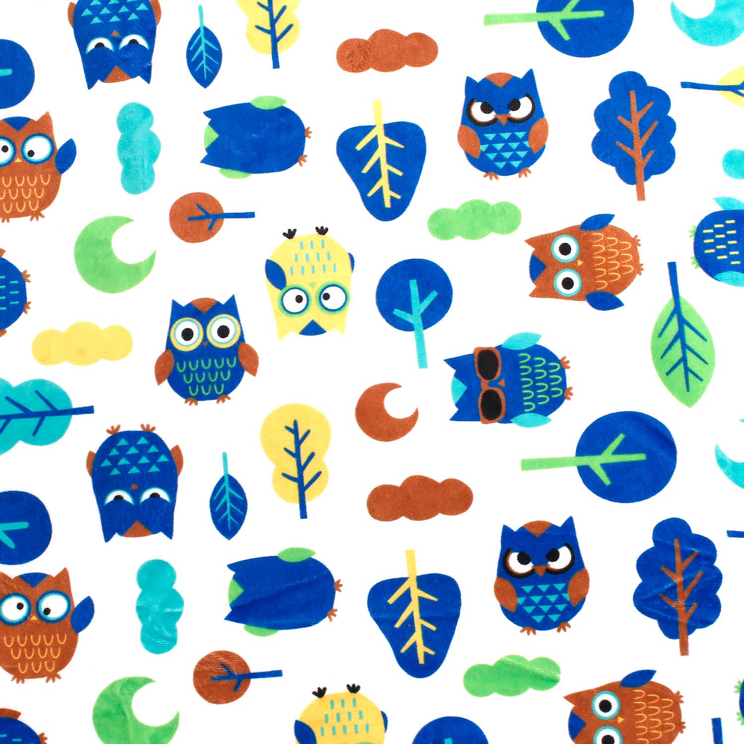 Owls In The Forest Blue Blanket