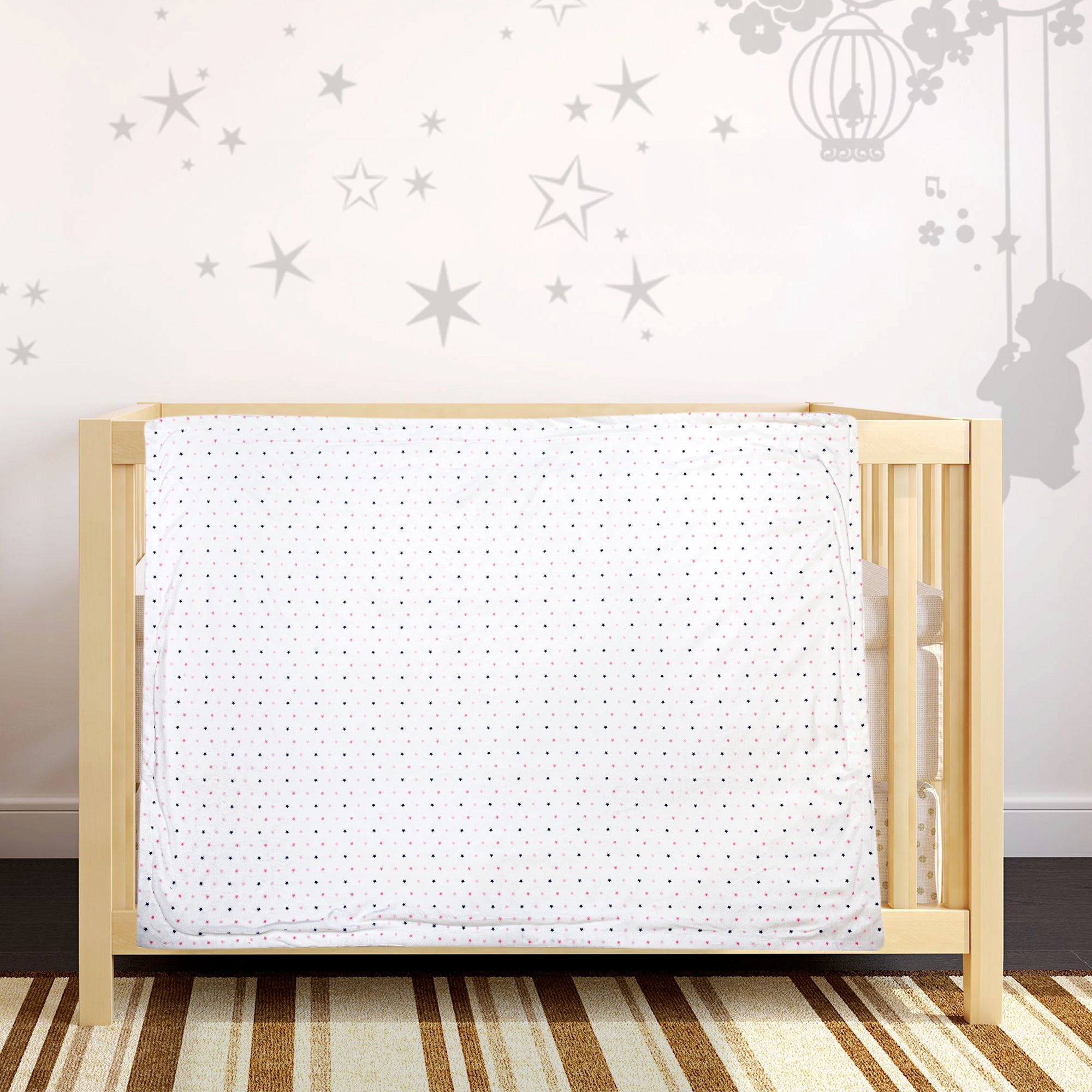 Mini Star White Blanket - Baby Moo