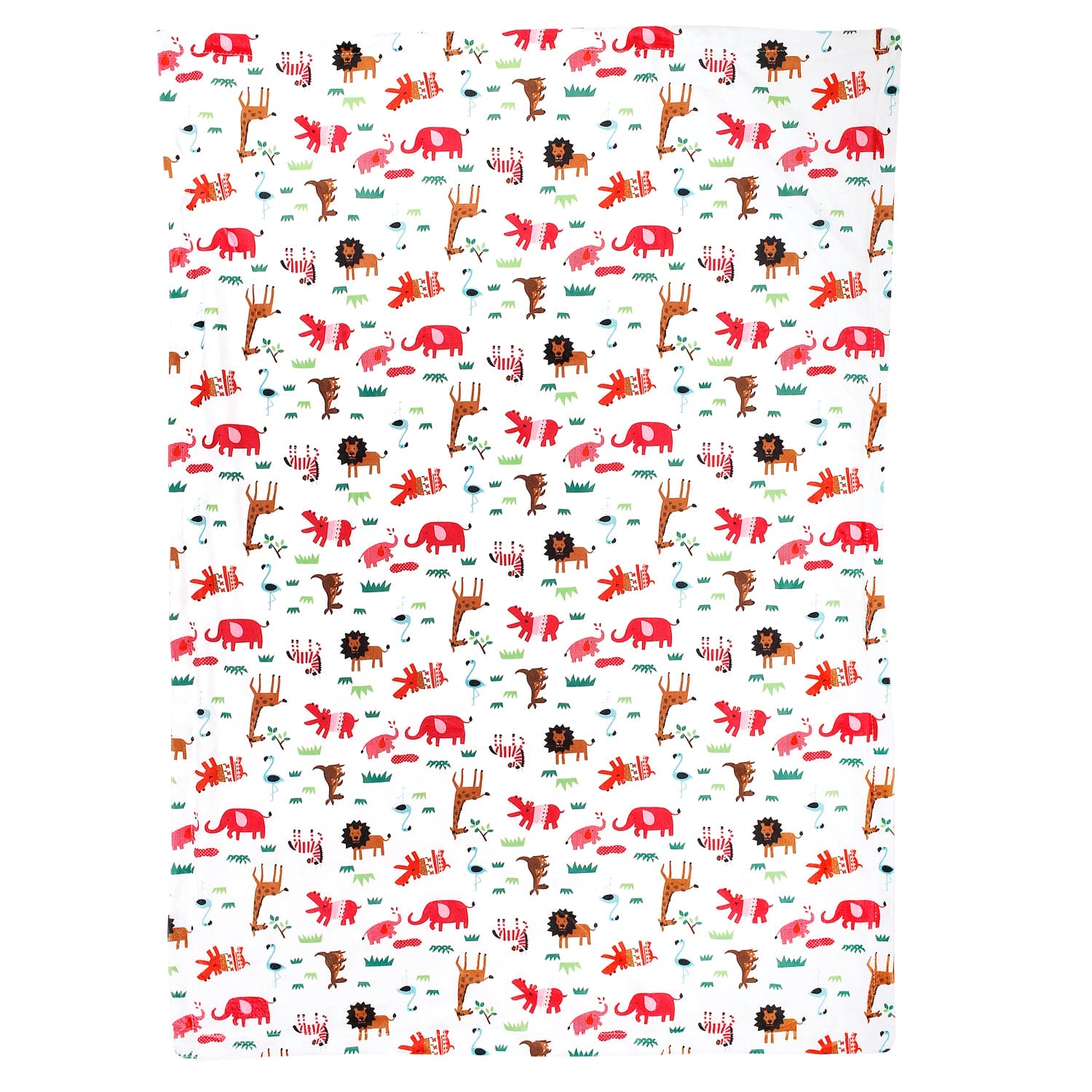 Animals And Grass White Blanket - Baby Moo